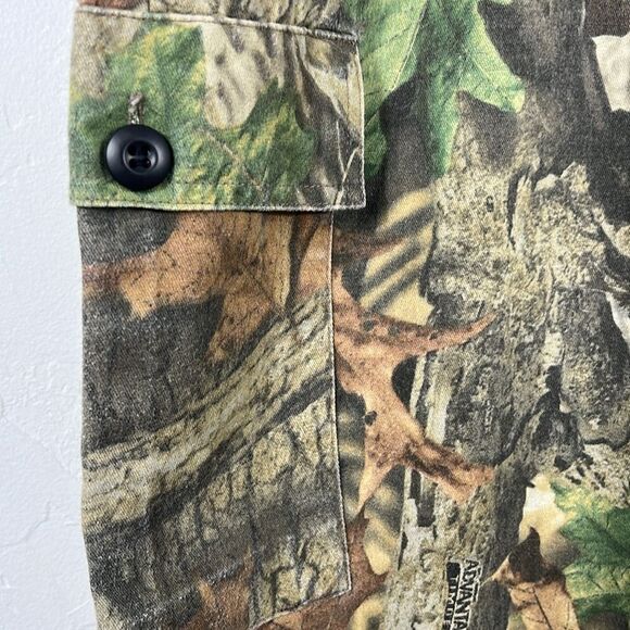 🦌🎯 Vintage WALLS ADVANTAGE Camo Hunting Camouflage Denim Cargo Pants Sz. 46-48 - Picture 6 of 12